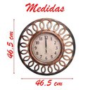 Ver imagem 2 de Relógio de Parede Decorativo Grande Cobre Sala Escritório 46,5cm