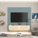 Ver imagem 1 de Home Supremo Slim/Native Ripado 174 cm - Azul Encanto/Branco/Tela Rattan Creme