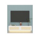 Ver imagem 2 de Home Supremo Slim/Native Ripado 174 cm - Azul Encanto/Branco/Tela Rattan Creme