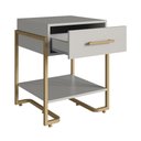 Ver imagem 6 de Mesa de Cabeceira 1 Gaveta P1059 49 Cm Arenas Dourado Pp Milani Store