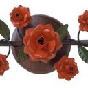 Ver imagem 5 de Plafon Lustre de Ferro Artesanal para Quarto Moderno Pequeno Libertas Rosas Artesanato Branco