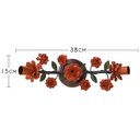 Ver imagem 2 de Plafon Lustre de Ferro Artesanal para Quarto Moderno Pequeno Libertas Rosas Artesanato Branco