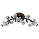 Ver imagem 7 de Plafon Lustre de Ferro Artesanal para Quarto Moderno Pequeno Libertas Rosas Artesanato Branco