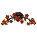 Ver imagem 1 de Plafon Lustre de Ferro Artesanal para Quarto Moderno Pequeno Libertas Rosas Artesanato Branco