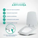 Ver imagem 5 de Assento Sanitario Poliester Aero Silver (Cinza Claro) para vaso Ideal Standard