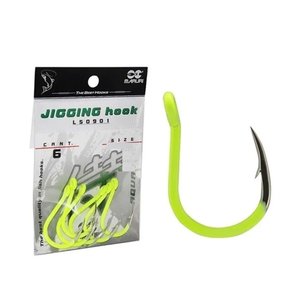 Anzol Maruri Jigging Hook Aqua Amarelo Limão 7/0 - C/06un