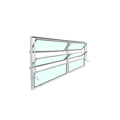Vitrô Alumínio Branco Basculante 2 Seções 6V Classic - 60x120
