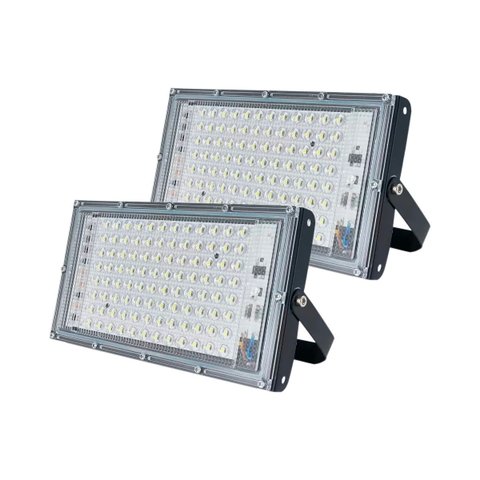 Refletor Holofote 50w Modular Led Slim Industrial 6500k Branco Frio Bivolt