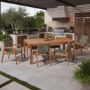 Ver imagem 2 de Mesa de Jantar com 04 Cadeiras sem Braço e 02 Cadeiras com Braço Trammare C07 Corda Náutica Verde