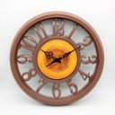 Ver imagem 4 de Relógio de Parede Redondo Vazado Tronco Árvore Marrom 45cm