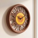 Ver imagem 1 de Relógio de Parede Redondo Vazado Tronco Árvore Marrom 45cm