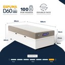 Ver imagem 3 de Cama Box Baú com Colchão Gazin de Espuma D28 Double Face Force Plus Solteiro 88cm