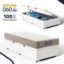 Ver imagem 2 de Cama Box Baú com Colchão Gazin de Espuma D28 Double Face Force Plus Solteiro 88cm