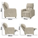 Ver mais imagens de Poltrona do Papai Reclinável Real em Bouclê Cor:boucle Bege Escuro