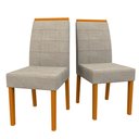 Ver imagem 1 de Conjunto Com 2 Cadeiras Para Sala de Jantar Isis Ypê Suede Linho TL13 New Ceval 13034/467 - YPE/TL13