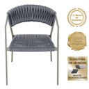 Ver imagem 3 de 3 Cadeiras Atenas Tricô Náutico e Alumínio com Proteção Uv para Varanda, Cozinha, Área, Jardim - Pin