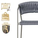 Ver imagem 4 de 3 Cadeiras Atenas Tricô Náutico e Alumínio com Proteção Uv para Varanda, Cozinha, Área, Jardim - Pin