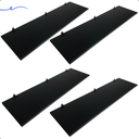 Ver imagem 1 de Kit 4 Prateleira Preta 90X25 + Suporte Flutuante Mdf Organizadora Decoração Cozinha Banheiro Sala