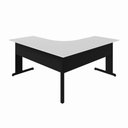 Ver imagem 7 de Mesa de Escritório New City Pé Metálico Light 160cm em L MDP Cinza Cristal-Preto