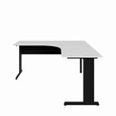 Ver imagem 4 de Mesa de Escritório New City Pé Metálico Light 160cm em L MDP Cinza Cristal-Preto