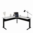 Ver imagem 2 de Mesa de Escritório New City Pé Metálico Light 160cm em L MDP Cinza Cristal-Preto
