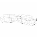 Ver imagem 6 de Sofá de Canto com Puff para Sala Living Modular 297x297cm Industrial Oslo L06 Couro Bege Areia - Lya