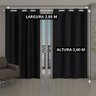Cortina Blackout em Tecido Preto Quarto Sala 2,80x2,60 Corta Luz Casa Dona - 4