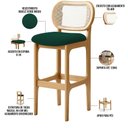 Ver mais imagens de Kit 04 Banquetas Altas para Cozinha Bancada Sala Tela Betta Fixa L02 Bouclê Verde - Lyam