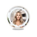 Ver imagem 3 de Espelho Redondo Decorativo 40cm Iluminado 3 Leds Touch Screen Moldura em Aluminio - Branco