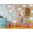 Ver imagem 1 de Adesivo De Parede Baby Nuvem C/ Lua Infantis Azul