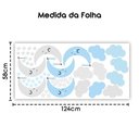 Ver imagem 5 de Adesivo De Parede Baby Nuvem C/ Lua Infantis Azul