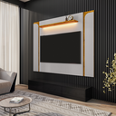Ver imagem 2 de Painel Maresias Off White/naturalle – Bechara Móveis