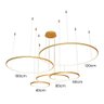Lustre Pendente Sindora Qd05366 Dourado Led Bivolt - 2