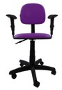Ver imagem 2 de Cadeira Secretaria Giratoria Polo com Braco Regulavel - Couro SinteticoCorano - Roxo