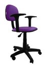 Ver imagem 1 de Cadeira Secretaria Giratoria Polo com Braco Regulavel - Couro SinteticoCorano - Roxo
