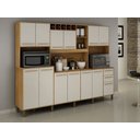 Ver imagem 1 de Armario de Cozinha Agata 13 Portas 2 Gavetas Valdemoveis Cinamomo Off