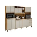 Ver imagem 3 de Armario de Cozinha Agata 13 Portas 2 Gavetas Valdemoveis Cinamomo Off