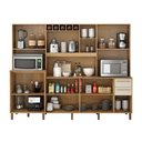 Ver imagem 4 de Armario de Cozinha Agata 13 Portas 2 Gavetas Valdemoveis Cinamomo Off