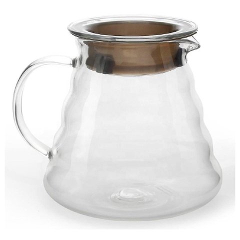 Cafeteira Vidro Borossilicato 300ml Tampa Hermética Café Chá