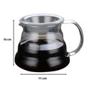 Ver imagem 7 de Cafeteira Vidro Borossilicato 300ml Tampa Hermética Café Chá