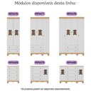 Ver imagem 6 de Cômoda Infantil 95cm 1 Porta com Vidro e 4 Gavetas Ternura Multimóveis Mp4479 Madeirado/branco