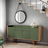 Buffet Balcão Decorativo Melodia Sala de Jantar Verde Pistache/freijó G26 - Hb Móveis - 2