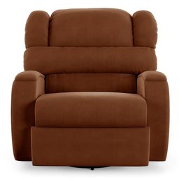 Poltrona do Papai Reclinável Kalie Glider Giratória Usb Fh9 Veludo Terracota - Mpozenato - 7