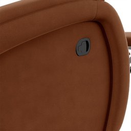 Poltrona do Papai Reclinável Kalie Glider Giratória Usb Fh9 Veludo Terracota - Mpozenato - 6