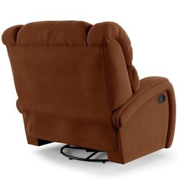 Poltrona do Papai Reclinável Kalie Glider Giratória Usb Fh9 Veludo Terracota - Mpozenato - 4