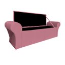 Ver imagem 3 de Recamier Baú Calçadeira Quarto Queen 158cm Barcelona:suede Rosê