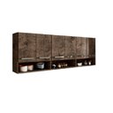 Ver imagem 3 de Armario Aereo Cozinha 6 Portas Castanho Suriname Casa Mobilia