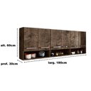 Ver imagem 2 de Armario Aereo Cozinha 6 Portas Castanho Suriname Casa Mobilia