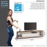 Rack Para TV 65 Polegadas Ópera 2.2 Imcal Off White/Freijó - 4
