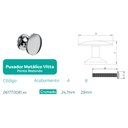 Ver imagem 3 de Kit com 05 Pçs Puxador Vitta (29mm) Ponto Redondo - Cromado